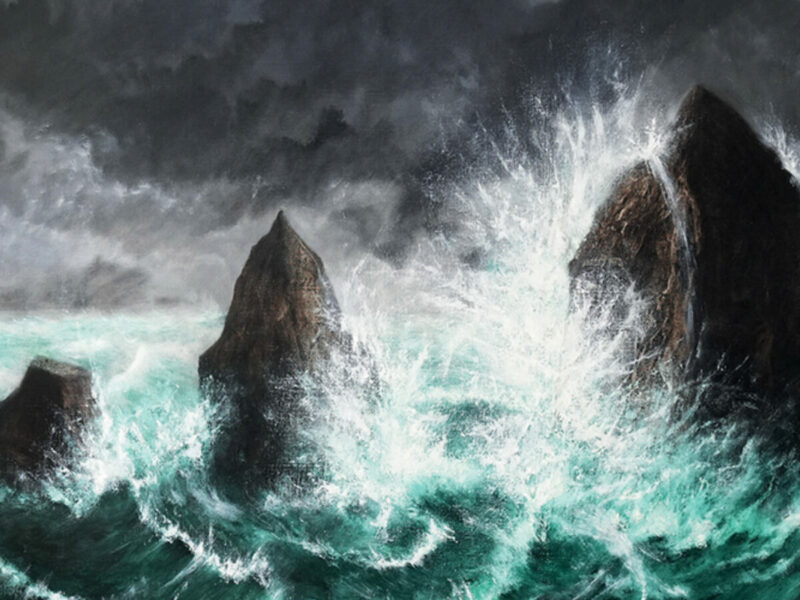 Ecume : Peinture à l'huile 100x100